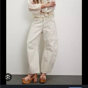 Free People Good Luck Barrel Jean